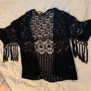 Boho knit kimono
